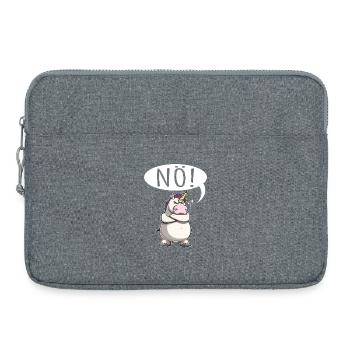Licorne Nope potelée - Sacoche pour ordinateur portable 15 pouces - gris chiné - Devant