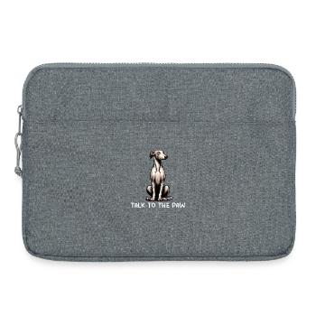 Parlez à la patte Whippet Greyhound Whippets - Sacoche pour ordinateur portable 15 pouces - gris chiné - Devant