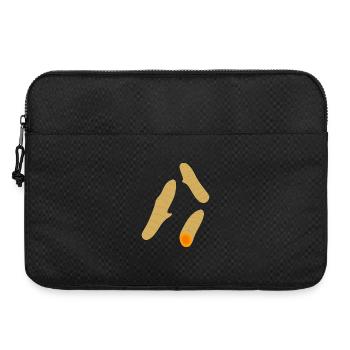 Trio de racines de curcuma minimaliste - Sacoche pour ordinateur portable 15 pouces - noir - Devant