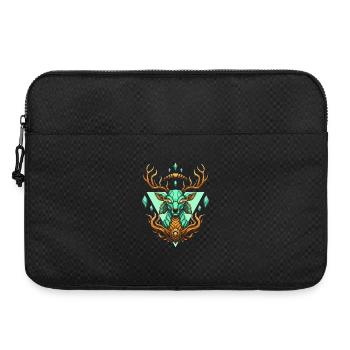 Grüner Kristallhirsch - Laptoptasche 15" - Schwarz - Vorne