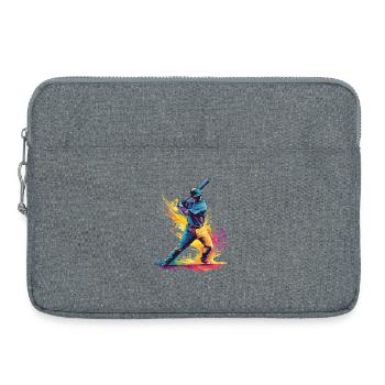 Joueurs de baseball - Sacoche pour ordinateur portable 15 pouces - gris chiné - Devant