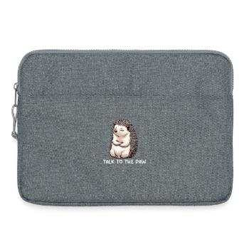 Talk to the Paw Igel Igelliebhaber Igelbesitzer  - Laptoptasche 15" - Grau meliert - Vorne