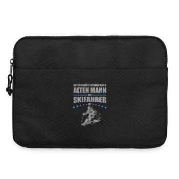 Vieil homme - cadeau amusant pour les skieurs - Sacoche pour ordinateur portable 15 pouces - noir - Devant