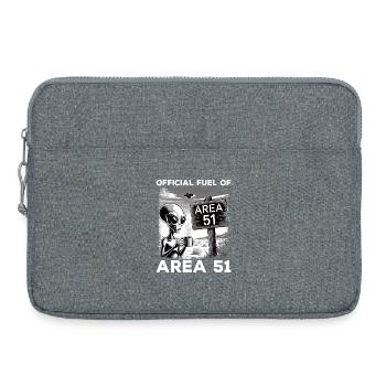 Funny Area 51 Alien UFO Coffee Lovers - Laptop bag 15" - heather grey - Front