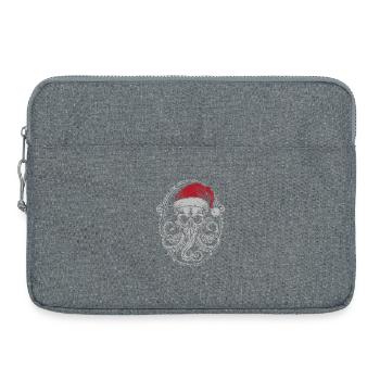 Dark Xmas Schädel – Kraken Oktopus Tentakel - Laptoptasche 15" - Grau meliert - Vorne