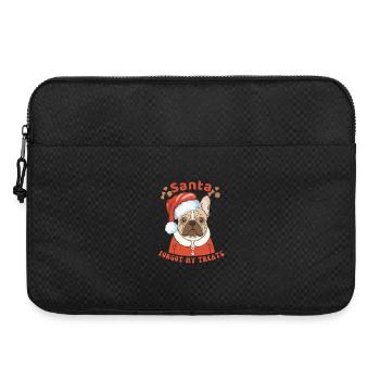 Le Père Noël a oublié mes friandises – Noël Frenchie - Sacoche pour ordinateur portable 15 pouces - noir - Devant