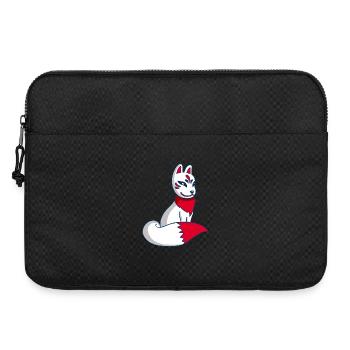 Renard blanc et rouge manga - Sacoche pour ordinateur portable 15 pouces - noir - Devant