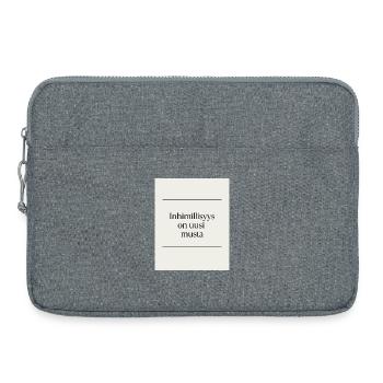 Inhimillisys is the new black - Laptop bag 15" - heather grey - Front