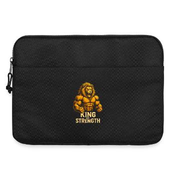 Motif du Lion du Roi de la Force - Sacoche pour ordinateur portable 15 pouces - noir - Devant