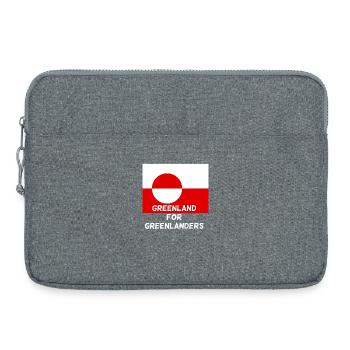 Le Groenland pour les Groenlandais - Sacoche pour ordinateur portable 15 pouces - gris chiné - Devant