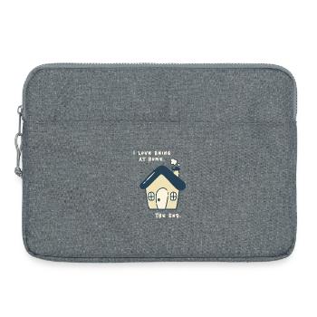 J’adore être à la maison – Drôle de proverbe antisocial - Sacoche pour ordinateur portable 15 pouces - gris chiné - Devant