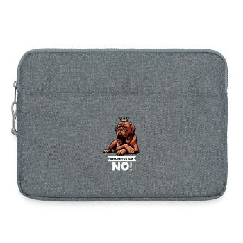 Avant de demander Bordeaux Mastiff Bordeaux Bordeaux - Sacoche pour ordinateur portable 15 pouces - gris chiné - Devant