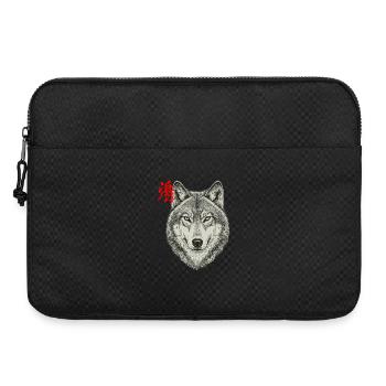 Loup asiatique - Sacoche pour ordinateur portable 15 pouces - noir - Devant