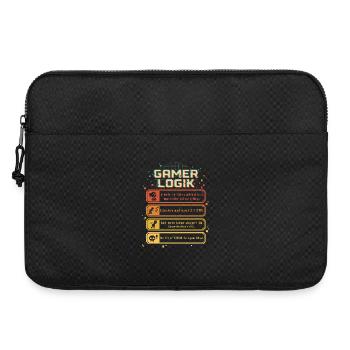 Gamer Logik Lustiges Gaming Design Retro Pixel - Laptoptasche 15" - Schwarz - Vorne