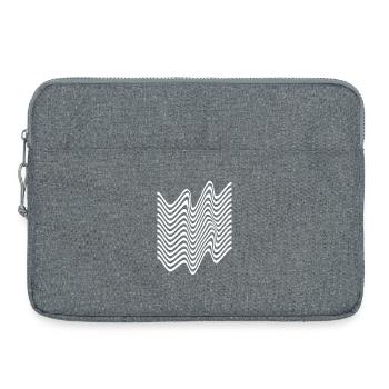 Bandes monochromes ondulées - Sacoche pour ordinateur portable 15 pouces - gris chiné - Devant