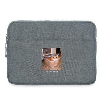 Passt perfekt zum Katzen-Meme Lustiger Humor - Laptoptasche 15" - Grau meliert - Vorne