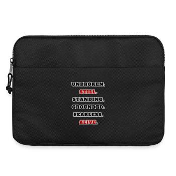 Unbroken Still Standing – Starkes Statement Quote  - Laptoptasche 15" - Schwarz - Vorne