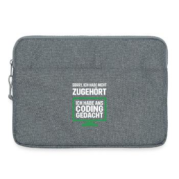 Coding Thought Screen Saying - Laptop bag 15" - heather grey - Front