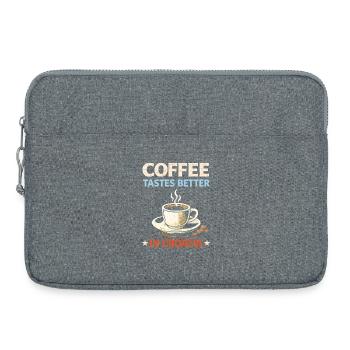 Coffee tastes better in Croatia - Laptop bag 15" - heather grey - Front