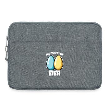 Dicke Eier die dicksten Eier Ostereier - Laptoptasche 15" - Grau meliert - Vorne