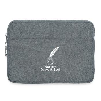 Okayest Poet Feather Ink - Laptop bag 15" - heather grey - Front