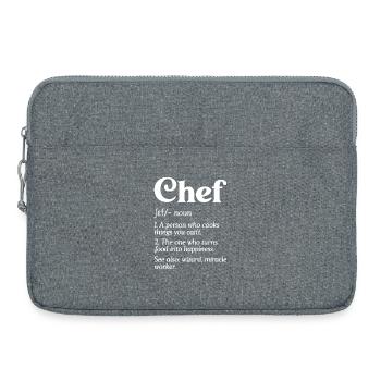 Funny Chef Definition Chefkoch Bäcker Restaurant C - Laptoptasche 15" - Grau meliert - Vorne