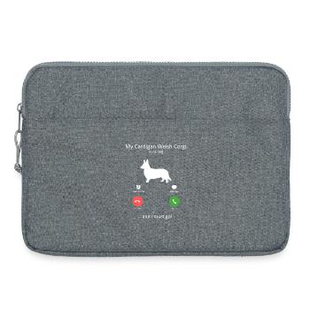 Cardigan Welsh Corgi nennt Hundeliebhaber-Design - Laptoptasche 15" - Grau meliert - Vorne