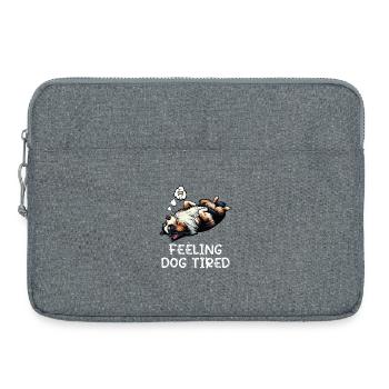 Feeling Dog Tired Australian Shepherd Aussiehalter - Laptop bag 15" - heather grey - Front