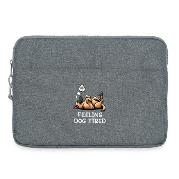 Feeling Dog Tired Malinois Belgian Shepherd - Laptop bag 15" - heather grey - Front