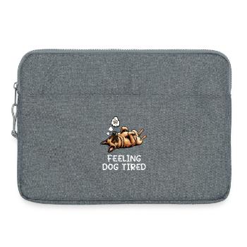 Feeling Dog Tired Malinois Belgian Shepherd - Laptop bag 15" - heather grey - Front