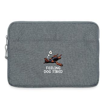Se sentir fatigué par le chien Propriétaire de doberman - Sacoche pour ordinateur portable 15 pouces - gris chiné - Devant