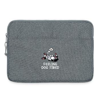Propriétaire de Boston Terrier Bostie fatigué - Sacoche pour ordinateur portable 15 pouces - gris chiné - Devant