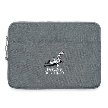 Propriétaire de Boston Terrier Bostie fatigué - Sacoche pour ordinateur portable 15 pouces - gris chiné - Devant
