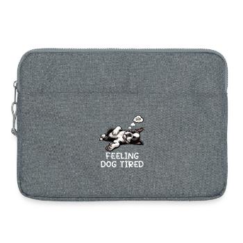 Propriétaire de Boston Terrier Bostie fatigué - Sacoche pour ordinateur portable 15 pouces - gris chiné - Devant
