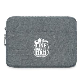 Line Dance Dad Cowboy Design - Laptop bag 15" - heather grey - Front