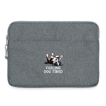 Se sentir fatigué par le chien Appenzeller Senne - Sacoche pour ordinateur portable 15 pouces - gris chiné - Devant