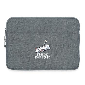 Se sentir fatigué par le chien Propriétaire maltais - Sacoche pour ordinateur portable 15 pouces - gris chiné - Devant
