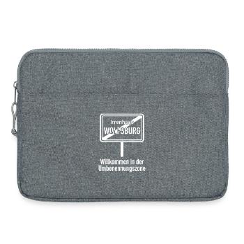 Willkommen in der Umbenennungszone. Wolfsburg  - Laptoptasche 15" - Grau meliert - Vorne