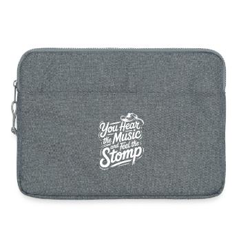 Country Line Dance Music Vibe - Laptop bag 15" - heather grey - Front