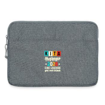 Kita Abgänger 2026 Geschenk Kindergarten - Laptoptasche 15" - Grau meliert - Vorne