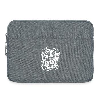Lama Drama Kein Problem Spruch Humor - Laptoptasche 15" - Grau meliert - Vorne