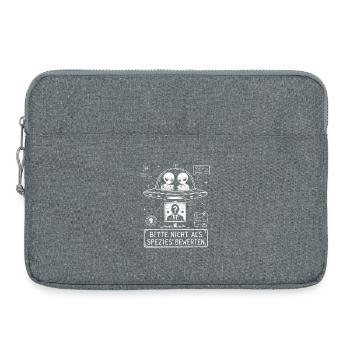 Bitte nicht als Spezies bewerten - Laptoptasche 15" - Grau meliert - Vorne