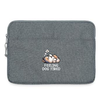 Se sentir fatigué par le chien, propriétaire de Collie Collie Colliehung, - Sacoche pour ordinateur portable 15 pouces - gris chiné - Devant