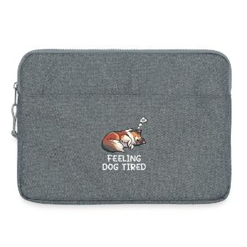 Se sentir fatigué par le chien, propriétaire de Collie Collie Colliehung, - Sacoche pour ordinateur portable 15 pouces - gris chiné - Devant