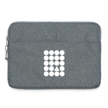 Geometrischer Rasterdreieckakzent - Laptoptasche 15" - Grau meliert - Vorne