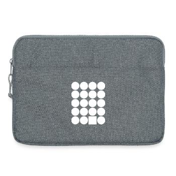 Grille à pois avec un carré d’accent - Sacoche pour ordinateur portable 15 pouces - gris chiné - Devant