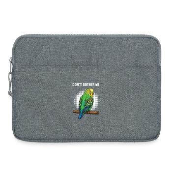 Don't Bother Me Budgie Holder - Laptop bag 15" - heather grey - Front