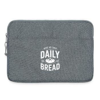 Daily Bread Bold Typography - Laptop bag 15" - heather grey - Front