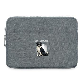 Ne m’embête pas Border Collie Amant - Sacoche pour ordinateur portable 15 pouces - gris chiné - Devant