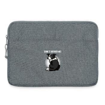 Ne m’embête pas Border Collie Amant - Sacoche pour ordinateur portable 15 pouces - gris chiné - Devant